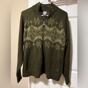 Nike ACG Forest Green Patterned Zip-Up Sweater